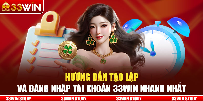 Hướng dẫn tạo lập và đăng nhập tài khoản 33Win nhanh nhất